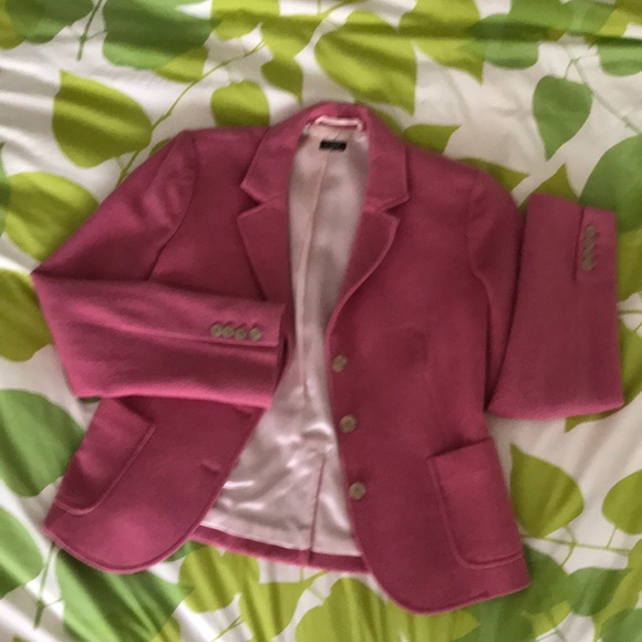 J. Crew Factory Pink Wool Blazer Jacket - Picture 2 of 3